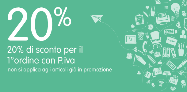 sconto 20% per il primo ordine