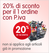 Sconto 20% per il primo ordine P.iva