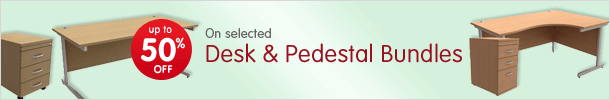 Up to 50% Selected Desk and Pedestal bundles