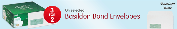 3 for 2 on Basildon Bond Envelopes!